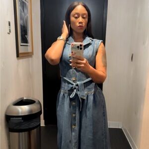 Denim sleeveless dress